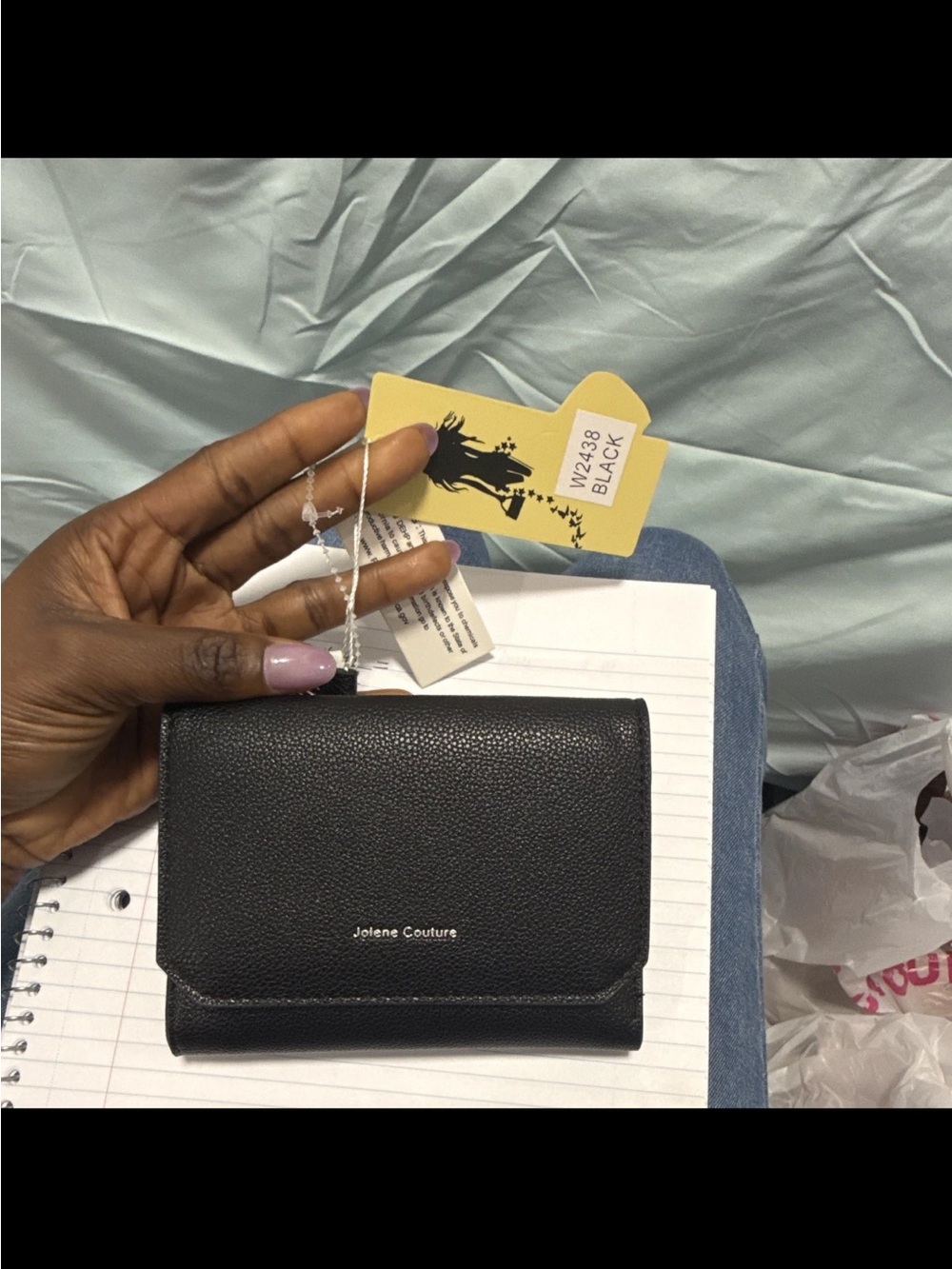 Black Women's Wallet - Sleek Leather Design